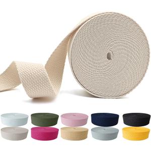 Cotton Webbing 1 Inch - 5 Yards Durable Canvas Straps for Sewing & DIY Crafts | Soft Poly Cotton Webbing for Tote Handles, Pet Collars, Cloth Belts & Home Decor (Ivory)
