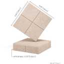Felt Bulletin Board Tiles -28"x18" Cork Board Alternative for Office Decor, Push Pin Board Wall Organizer 6-Pack - Taupe