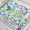 Mahjong Mat for Table, Non-Slip & Quiet Table Cover for American Mahjong, Poker, Card, Board & Tile Games,Includes Portable Tote Bag (31.5x31.5 Inch Flowers Birds)