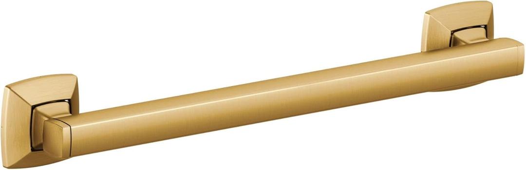Moen YG5112BG Bathroom Safety 12-Inch Stainless Steel Transitional Bathroom Grab Bar, Brushed Gold