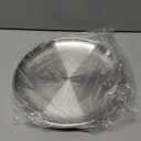 Homikit 6 Pack Stainless Steel Plate Set, 10.2 Inch Metal Kids Dinner Plates for Children Adult, Round Camping Plates for Serving Dishes Dessert Salad, Non Toxic & Reusable, Dishwasher Safe