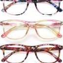 JOLISU Reading Glasses For Women - 5 Pack Stylish Readers For Womens Men Spring Hinge Eyeglasses -Blue Light Blocking Protection Frame (2.75)