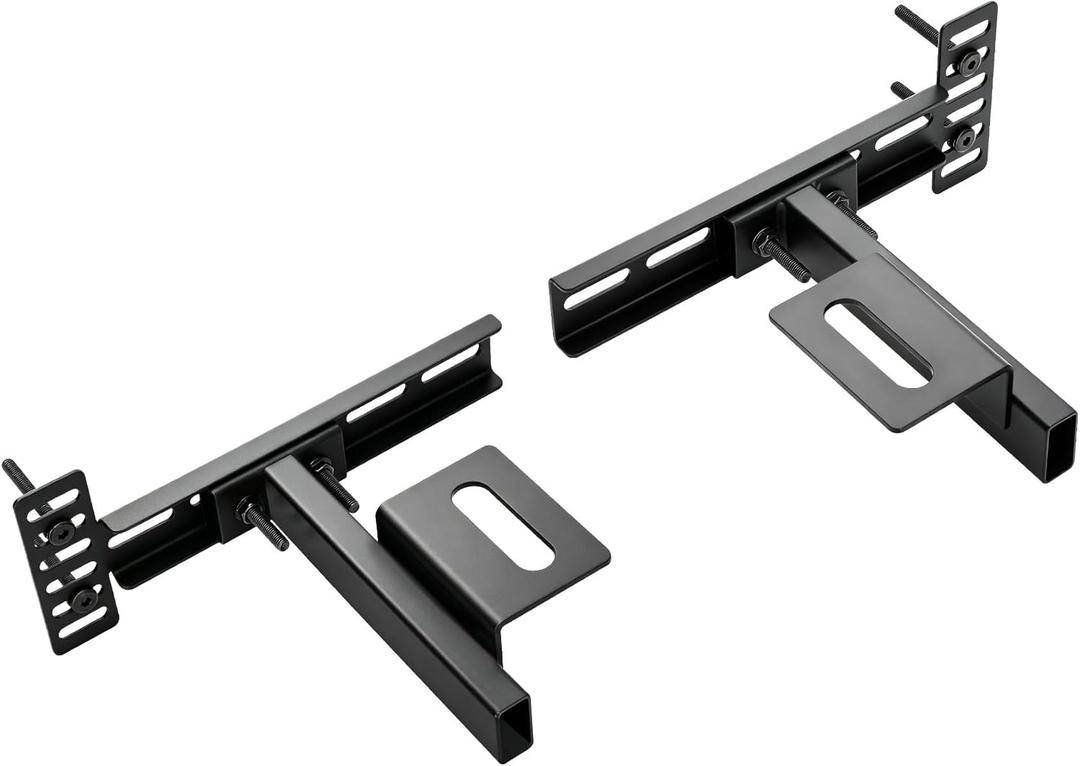 Thickened Headboard Brackets For Metal Bed Frame, Suitable For Double Bed, Standard Beds, Queen Beds, And King Bed, Adjustable Headboard Brackets With Footboard Extension Kit, Matte Black , 2 PCS