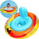Inflatable Baby Swimming Float with Safety Seat Fun Swimming Pool Toys for Age 6-36 Months Toddler
