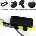 (2 Pack) Dog Poop Bag Holder, Poop Bag Holders for Leashes, CAKOVANO Doggie Waste Bag Dispenser Small Doggy Poop Bag Zipper Pouch with Carabiner Clip with 80 Pet Trash Bags, Black