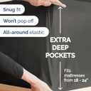 Extra Deep King Sheet Set - 6 Piece Breathable and Cooling Sheets - Hotel Luxury Bedding for Women, Men, Kids & Teens - Easy & Secure Fit - Soft, Wrinkle Free and Comfy - Extra Deep Pockets - Charcoal