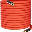 SPECILITE 5/8" Hot/Cold Garden Water Hose 125 ft, -50-190,Flexible & Lightweight With 3/4" Brass Fittings for Yard, Outdoor, Farm, Red