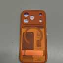 for iPhone 17 Pro Magnetic Case with Stand, 2 Glass Screen Protectors, Compatible with MagSafe, Camera Control, Military Grade, Lens Protection, Translucent Matte Case for iPhone 17 Pro, Orange