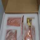 Jenseits Pink Bathroom Accessories Set, 4 Pcs Glass Bathroom Accessory Sets, Soap Dispenser, Toothbrush Holder, Qtip Holder, Vanity Tray, Housewarming Dorm Apartment Decor Home Essentials Gift For Her