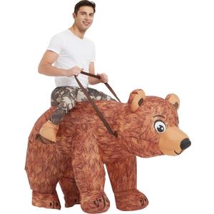 One Casa Inflatable Costume Adult,Blow up Ride Bear Suit,Halloween Costumes for Men Women