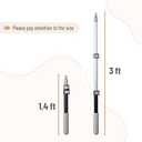 Bates- Extension Pole, 1.4 to 3 Ft Pole, Black & Gray, Telescoping Pole, Extendable Pole, Telescopic Pole, Paint Pole, Paint Roller Extension Pole, Paint Extension Pole, Telescopic Poles