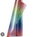 TransWonder Gradient Leopard Glitter-HTV Glitter-Heat-Transfer-Vinyl 12 x 5ft. Glitter Heat Vinyl Iron on Vinyl for Cricut Sihouette Cameo T Shirts 2 Pack