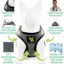 EcoBark Step in Dog Harness, Reflective Soft Ultra Padded Mesh Pet Vest | Comfort Secure Halter, No Pull Escape Proof Eco Friendly Adjustable Dog Harnesses for Medium Dogs, M