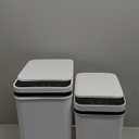KOEYLE 2 Pack 2.2 Gallon Automatic Touchless Garbage Can, Small Motion Sensor Smart Trash Can, Slim Waterproof Trash Bin for Bedroom, Bathroom, Office, Living Room, White