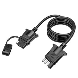 4 Pin Flat Trailer Extension Cable 48” 4FT, 18AWG 4 Way Trailer Wiring Conenctor Harness Vehicle-Side Trailer-Side 4 Prong Trailer Light Plug Trailer Hitch Wire Heavy Duty Copper Jacket Cable