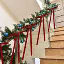 24 Pcs Christmas Velvet Bows, 16 x 6 Inch Velvet Christmas Wreath Bows Rustic Crafts for Xmas Home Decor Wedding (24 Pcs Wine Red, 16" x 6", Width of 1")