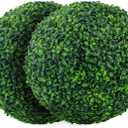 2 PCS 14 Inch Artificial Plant Topiary Ball Faux Boxwood Decorative Balls for Backyard,Balcony,Garden,Wedding DCor