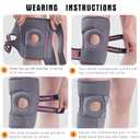 2 x Knee Brace Black for Men Women, Side Double Elastic Supports for Patellar Pad Realign Knee, Maximum Pain Support for Arthritis Pain, Meniscus Tear, Injury Recovery, Exercise Training. Black & Orange