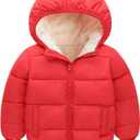 BFUSTYLE Little Girl Boy Red Winter Jacket 18M Toddler Girls Boys Warm Lined Coat 2 Year Old Snow Coats