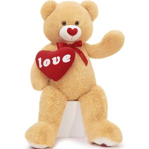 MorisMos Love Heart Red Giant Teddy Bear, I Love You Bear Plush Stuffed Animal Valentines Gift Girlfriend Boyfriend, Birthday, 35.5 Inch