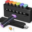 Weekly Pill Organizer 2 Times a Day - Am Pm Pill Box 7 Day, Large Twice Medicine Pill Case for Daily Medication, Vitamins, Fish Oils, Supplements Portable Week Pill Holder Container, Translucent Black