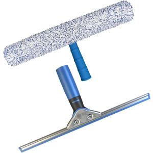 Squeegee & Window Washer Combo - Professional Grade Cleaning Tool for Sparkling Windows, Glass, and Surfaces - Ergonomic Design for Effortless Cleaning