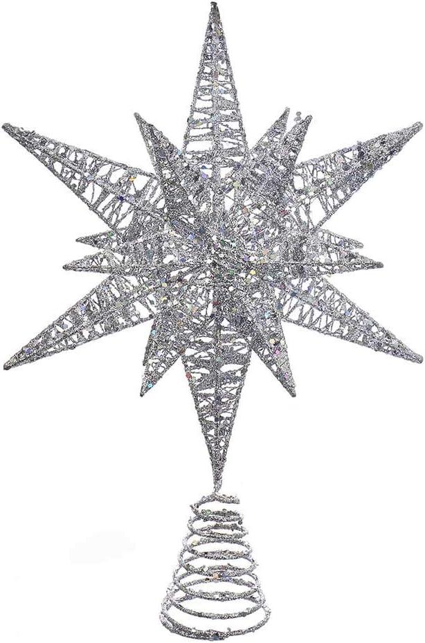 Kurt S. Adler D3347 Treetop, Silver, 15.5 inch