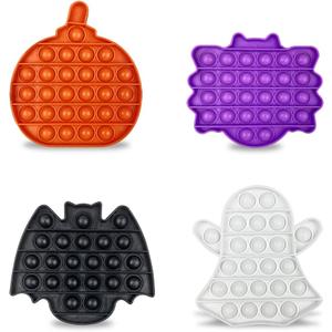 Jofan 4 Pack Halloween Fidget Sensory Pop Toys Packs for Kids Girls Boys Halloween Party Favors Halloween Treat Bags Gifts Stress Relief