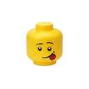 Room Copenhagen, Lego Storage Heads Stackable Storage Container - Buildable Organizational Bins for Kid’s Toys and Accessories - 6.30 x 6.30 x 7.28in - Small, Silly, Holds 250 Bricks