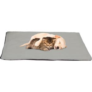 Self Warming Cat Mat - 36x24in Thermal Dog Crate Pad with Removable Washable Sherpa Cover and Reflective Insulation Layer for Self Heating - Pet Supplies for Medium Dogs and Cats by PETMAKER (Gray) (Large)