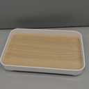 LIFKOME Cosmetics Organizer Wooden Jewelry Storage Plate Trinket Dish for Home Decor