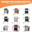 Grill Parts for Weber Genesis II 300 Series, for Weber Genesis ii E/S/SE-310 ii E/S-315 ii E/S-325 ii E/S-330 ii E/S/SE-335 ii S-345, for Grill Grate Flavorizer Bar Heat Deflector 66095 66802 66032