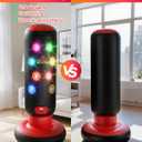 HopeRock Punching Bag for Kids, Boxing Set with Scoring, Light, Music, 4 Game Modes, Inflatable Boxing Bag with Gloves, Birthday Gifts Toys for 4-8-12 Years Old Boys