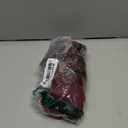 Verdusa Women's Rave Glitter Sparkly Tops Tie Backless Halter Bodysuit Sleeveless Leotard Tops (Medium, Burgundy)