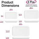 DELLING Serving Platter Set 18/16/14 Inch, Large White Porcelain Serving Trays for Entertaining, Rectangular Platters for Turkey Fruit Appetizer Party Wedding, Microwave Oven Dishwasher Safe, 3-Pack
