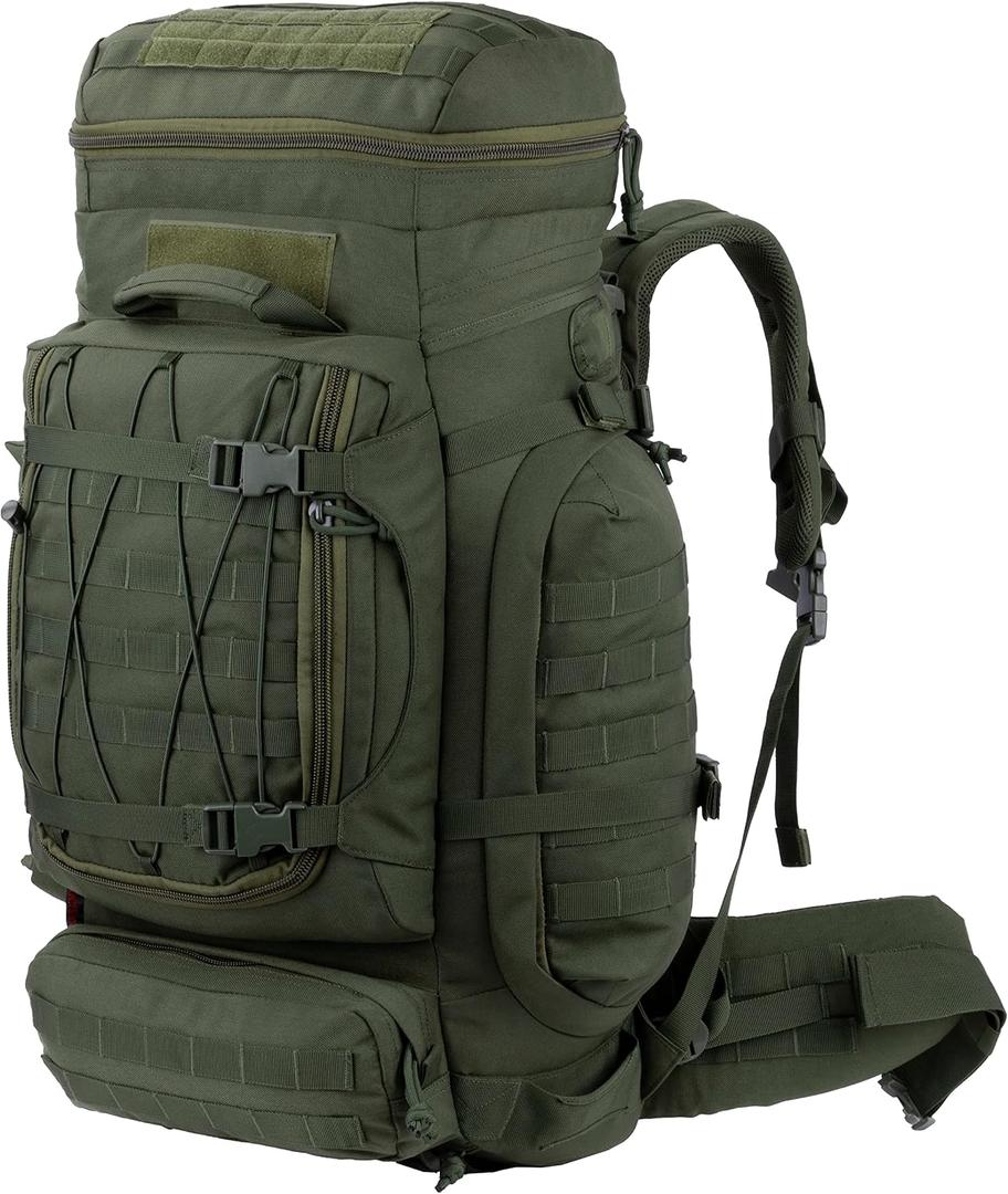 Large Internal Frame Backpack Tactical MOLLE Pack for Camping Backpacking Hunting Bushcraft Adventure 70L