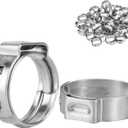 120 Pack 3/4 Inch Pex Crimp Ring, Pex Cinch Clamp Rings, Premium 304 Stainless Steel Pex Clamp Rings for Pex Fittings Tubing Pipe Connection, Silver (120, 3/4 Inch)