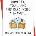 4 x Anniversary Card for Husband Wife, Romantic Couple Card | Boyfriend Girlfriend Card Gift Decoration for Him Her, 5 x 7 Inches with Envelopes and Stickers