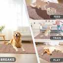 ChgLiPets Washable Quick Drying Chenille Dog Door Mat 70" X 23" Camel