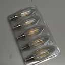 LED Candle Bulbs 40W Equivalent Dimmable, E12 Candelabra Light Bulbs 4W 470Lm Clear Edison LED Bulb, Daylight White 5000K B11 Classic Bright Filament Bulb, Decorative Lights for Lamps, Pack of 5