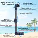 Beach Chair Umbrella with 360 Adjustable Clamp, 45in UPF 50+ Portable Folding Sun Shade for Outdoor Camping Wheelchair,Travel, Stroller, Patio, Golf Carts Plant Shade(Chair Not Included)