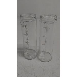 2 Clear Glass Bottle 500ml