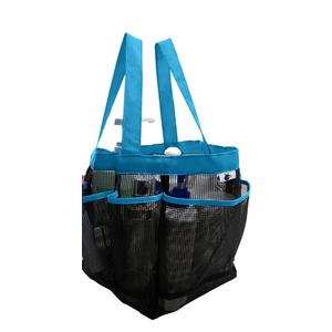 SPINFOX 1 Pack Mesh Shower Caddy, Quick Dry Shower Tote Bag Hanging Toiletry with 2 Handles for Shampoo, Conditioner, Soap and Other Bathroom Accessories