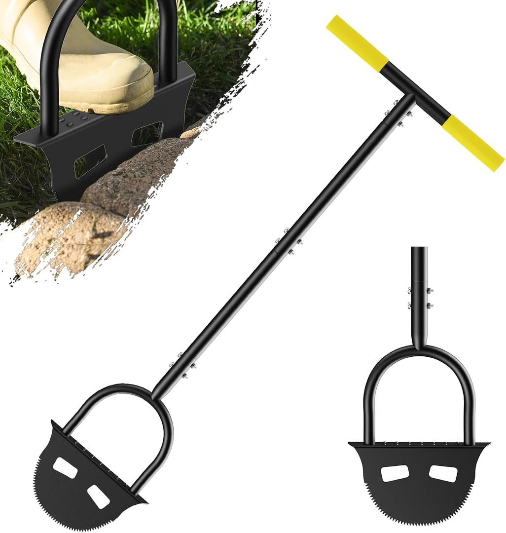 Luvenia Edger Lawn Tool,43" Edger Chopper with T-Handle Non-Slip Wide Footrests,Manual Garden Edger for Trimming Sidewalk, Tidy Driveway, Pruning Flowers Bed, Yard Work