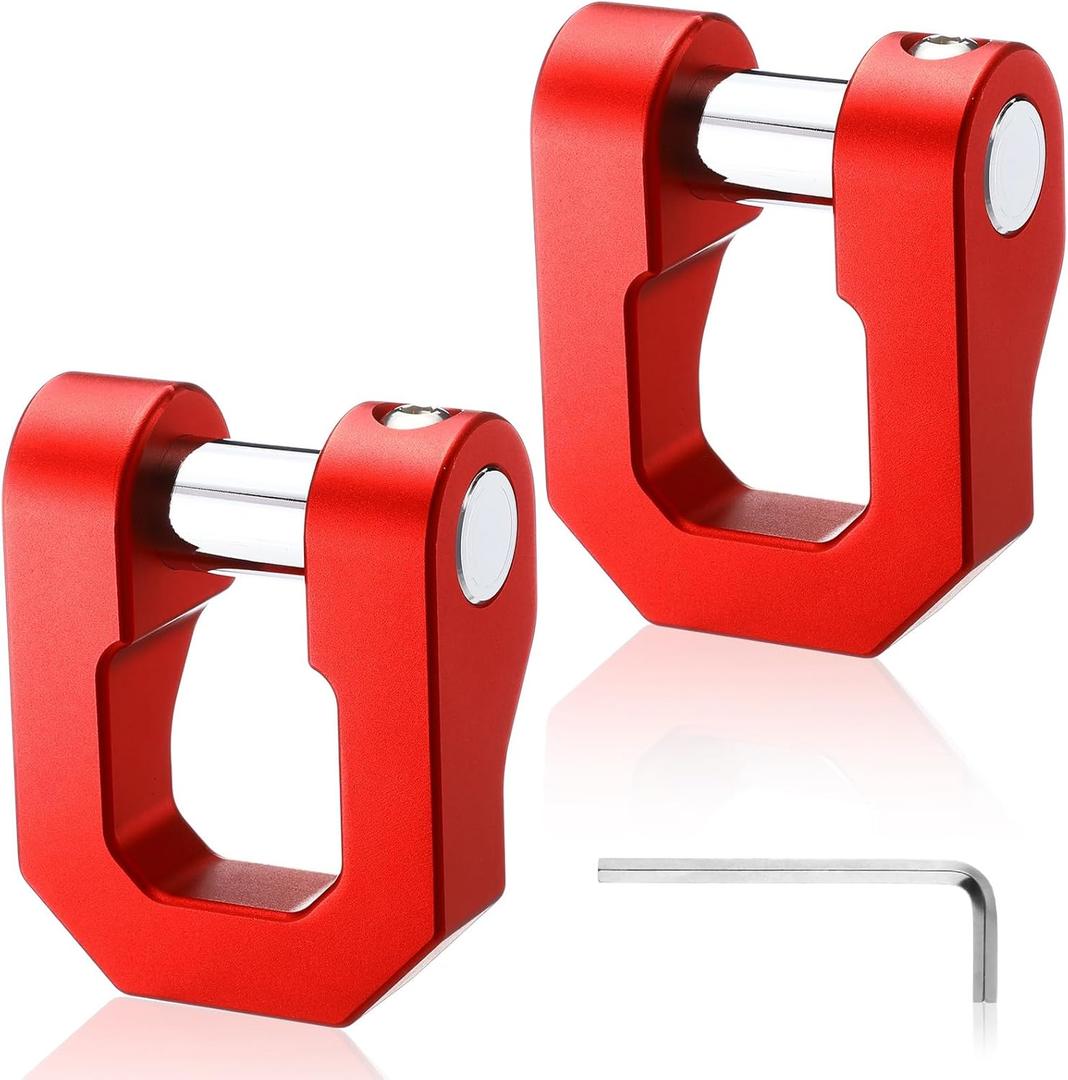 Blulu 2 Pack 3/4 Inch D Ring Shackle, 68, 000 Lbs Break Strength with 7/8 Inch Pin, Tow Shackle for Tow Strap, Winch, Off-Road Vehicle Recovery, Aluminum