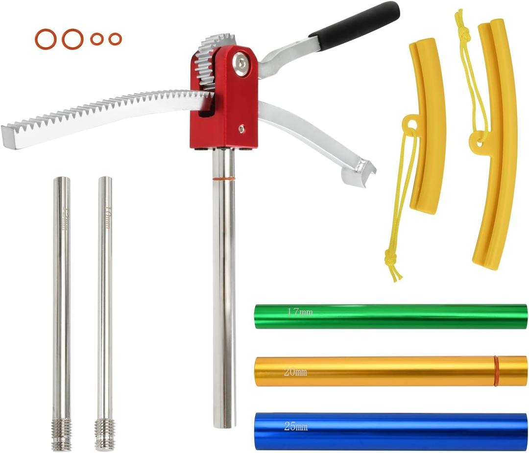 Dirt Bike Tire Changing Tool Kit Fits for Dirt Bikes Motocross Enduro 16" to 21" Wheels, Portable Tire Changer Includes 15/17/20/25mm Axles, Colorful