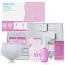 Frida Mom C-Section Recovery Must Have Kit for Labor, Delivery, & Postpartum, Socks, Peri Bottle, Disposable Underwear, Abdominal Support Binder, Shower Wipes, Silicone Scar Patches, & Toiletry Bag