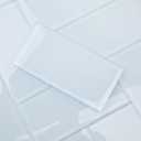 Lovdeco Ice Blue Glass Subway Tile, Light Blue Glass for Bathroom Kitchen Shower Backsplash Wall, 3 x 6 Inches, 4 Sq.Ft.