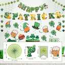 St Patricks Day Decorations,Pre-Assembled Saint Patricks Day Decorations Office Party,Shamrock Lucky Banner Garland Hanging Swirls St. Patrick's Day Decoration,Irish St Patricks Day Decor Accessories