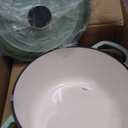 VORRINGARD Enameled Cast Iron Dutch Oven Pot with Lid, for Sourdough Bread Baking, Round Dutch Ovens, 4.5 Quart, Green